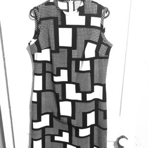 Vintage hand sewn mid century modern geometric